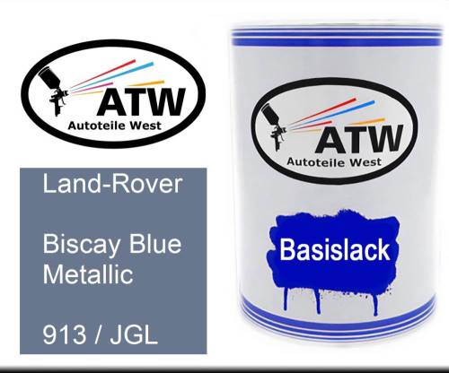 Land-Rover, Biscay Blue Metallic, 913 / JGL: 500ml Lackdose, von ATW Autoteile West.